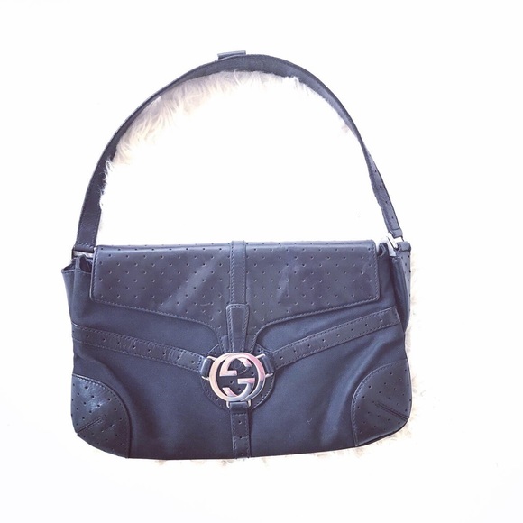 Vintage authentic Gucci double G leather bag GG - Picture 6 of 8